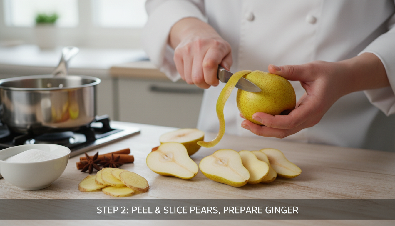 Chilled Caramelized Ginger Pear Mist Mocktail Stirred into a Warm-Spice Cool - Image 3